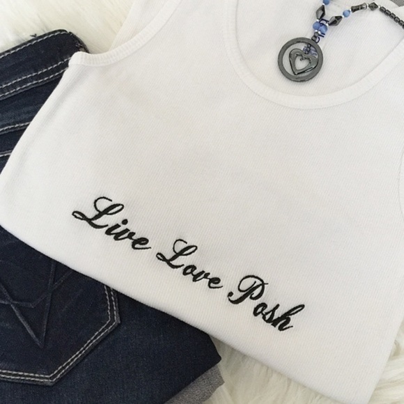 LIVE Love Posh™ Embroidered Tank Top. Price firm. - Picture 4 of 4